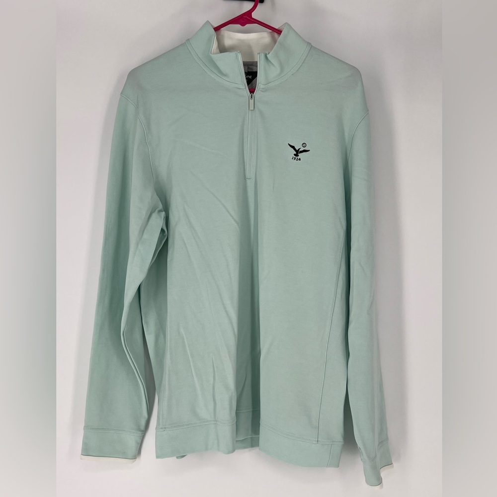 ADI PURE BY ADIDAS NWT QUARTER 1/4‎ ZIP PULLOVER IN MINT GOLF, OUTDOORS